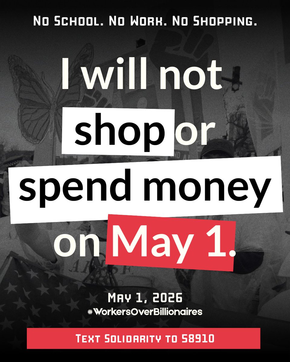 thenationalvote's tweet photo. The next step in the NO KINGS movement.  No work, no school, no shopping on May 1. https://t.co/Jvy6hhvK8c