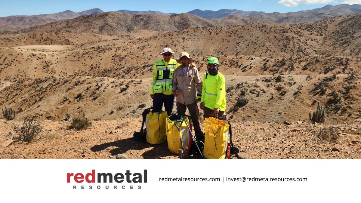 redmetalltd's tweet image. Field crews are on the ground at Carrizal in Chile. 37 line-km IP survey underway - targeting sulphides at depth and sharpening drill targets. Momentum is building. #mining #exploration #copper #gold #chile $RMES.C $RMES.CA $RMESF

redmetalresources.com/news/red-metal…