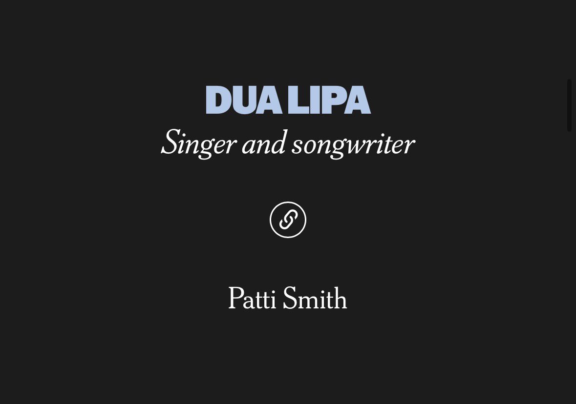 obsessed with dua lipa’s voting style for the nyt’s songwriters list