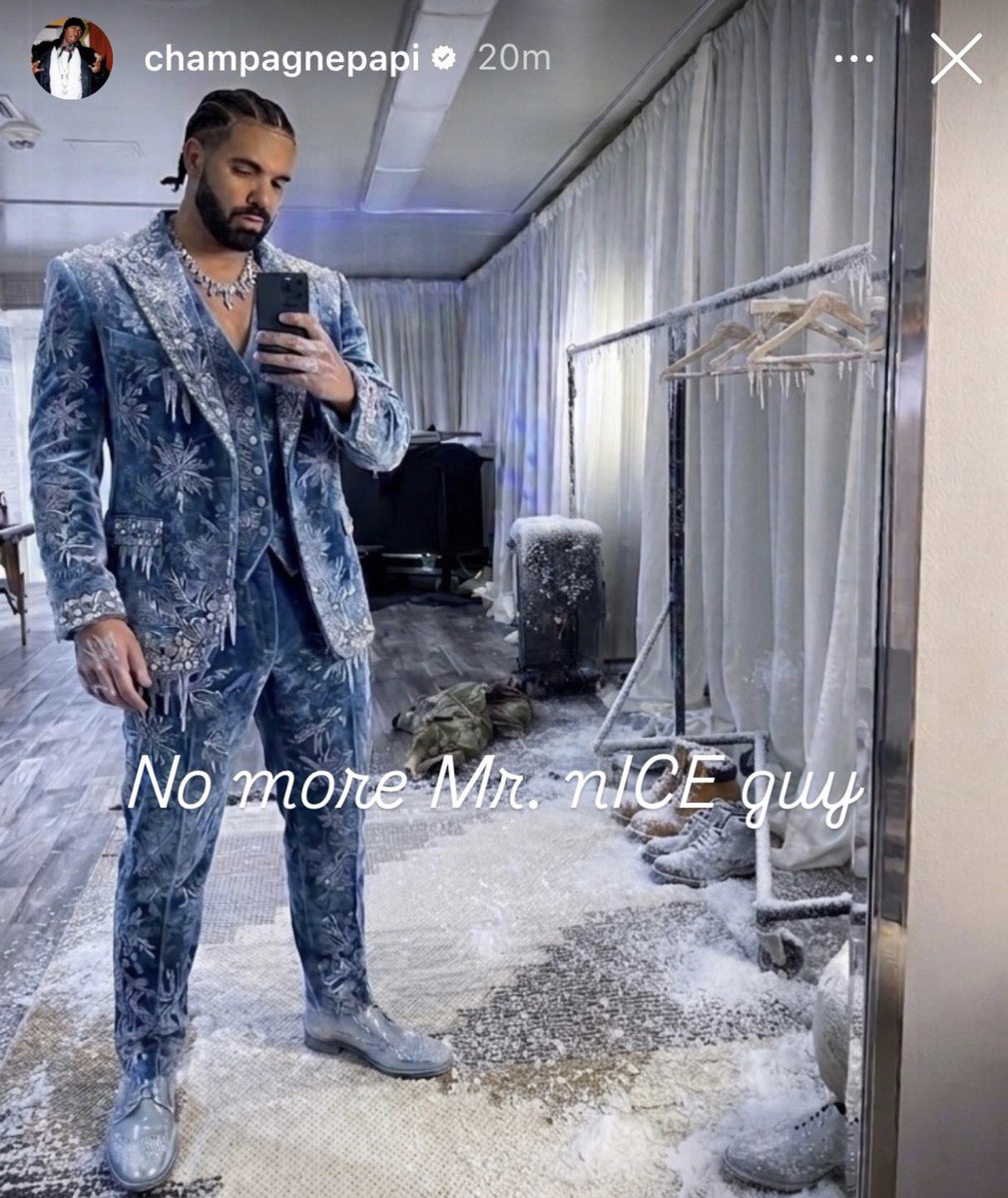 Drake via IG: 

"No more Mr. nICE guy"