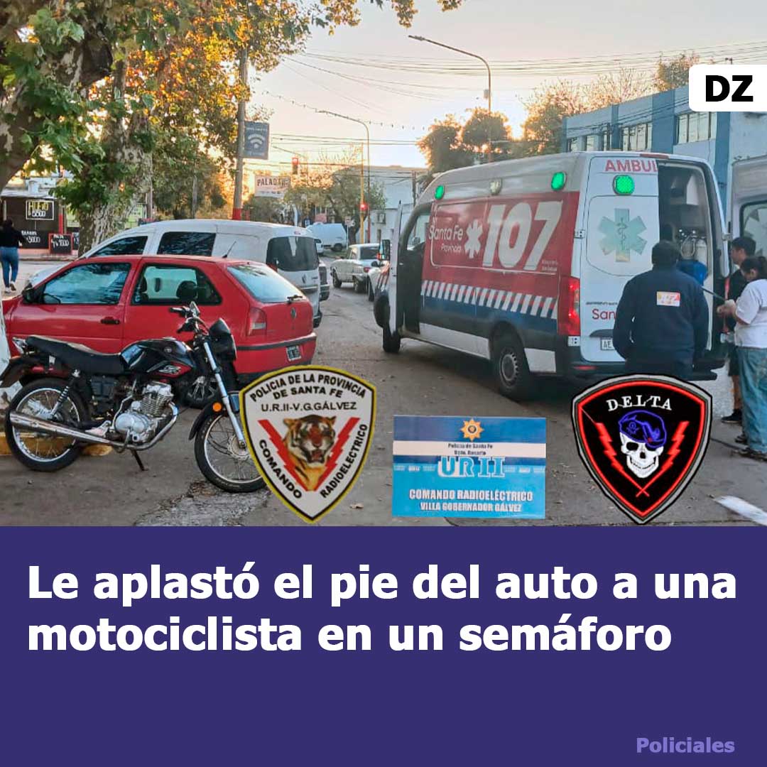 DesarrolloZonal's tweet image. 🔴🚦#AccidenteVial | Le aplastó el pie con el auto en un semáforo
🏍️ La motociclista debió ser trasladad al Gamen

🔗 Mas Info 👉 wp.me/p8kW5o-IK0

#DZ #VGG #LaCiudad #VillaGobernadorGálvez #Accidente