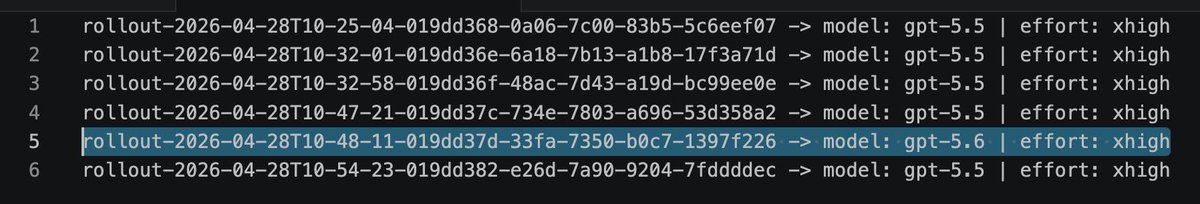 GPT-5.6 found in internal Codex logs