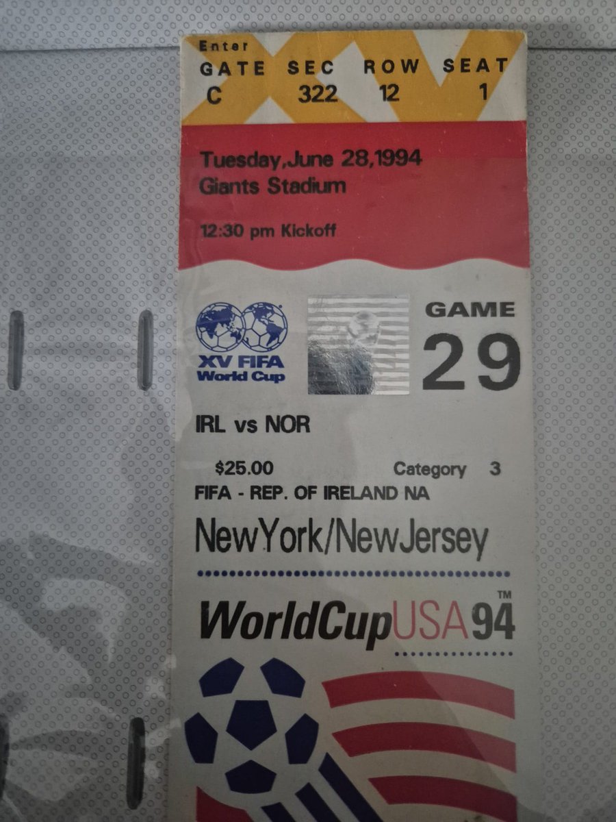 SpainGary's tweet image. Some talk about ticket prices this time around.  Here are the prices i paid in 1994.  This included a $65 splurge for sponsor's seats on the halfway line in Orlando.  $25 for Norway, $30 for Italy and $35 for the Rof16 v Netherlands. $155 total #FIFA  #FIFAWORLDCUPTICKETS #COYBIG