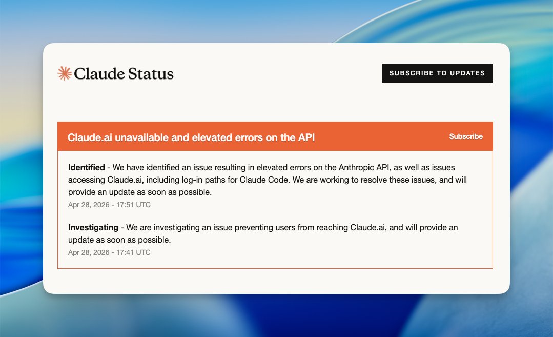 the irony of trying to log into claude code right now to fix a bug and ...