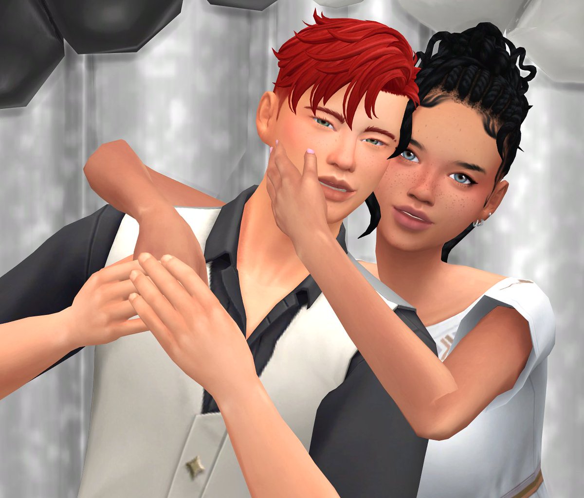 SraSimmer's tweet image. Baile de fin de curso ~ Parte 3/6

Darwin y Coraline son amigos desde niños, él está enamorado de ella desde hace tiempo así que la invitó al baile.
Ella aceptó aunque tenía novio en ese momento, así que le ha dejado, lo siento Dante 😬
#TheSims #TheSims4