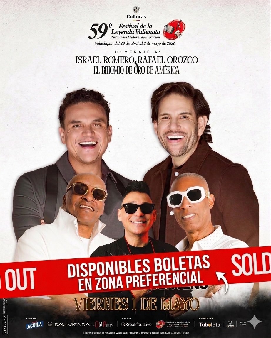 luisjarmenta's tweet photo. Boletas disponibles #festivalvallenato #silvestre #1DeMayo https://t.co/RZZAJIXVtP