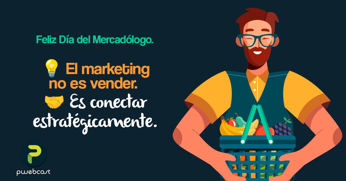 PWebCast's tweet photo. 📊 Ser mercadólogo no es “hacer publicidad”. Es entender mercados, emociones y decisiones.
Hoy celebramos a quienes convierten datos en oportunidades. 📈
👉 Si quieres llevar tu estrategia a otro nivel, escríbenos. #DíaDelMercadólogo #MarketingDigital #PWebCast https://t.co/ysITMDbe26