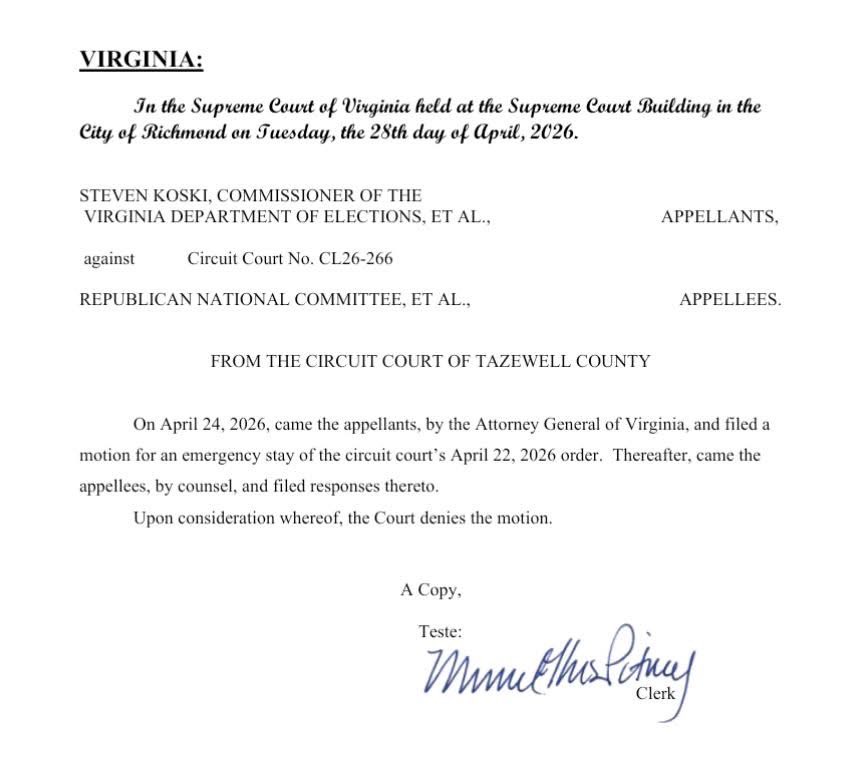 SCOVA denied the AG's motion to stay this morning. It's not over yet, but this is a good development.