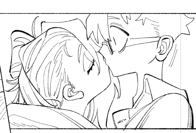 進捗です。ぎゃるちゃんの髪型を自分が理解していないので1コマ1コマ違うよ 