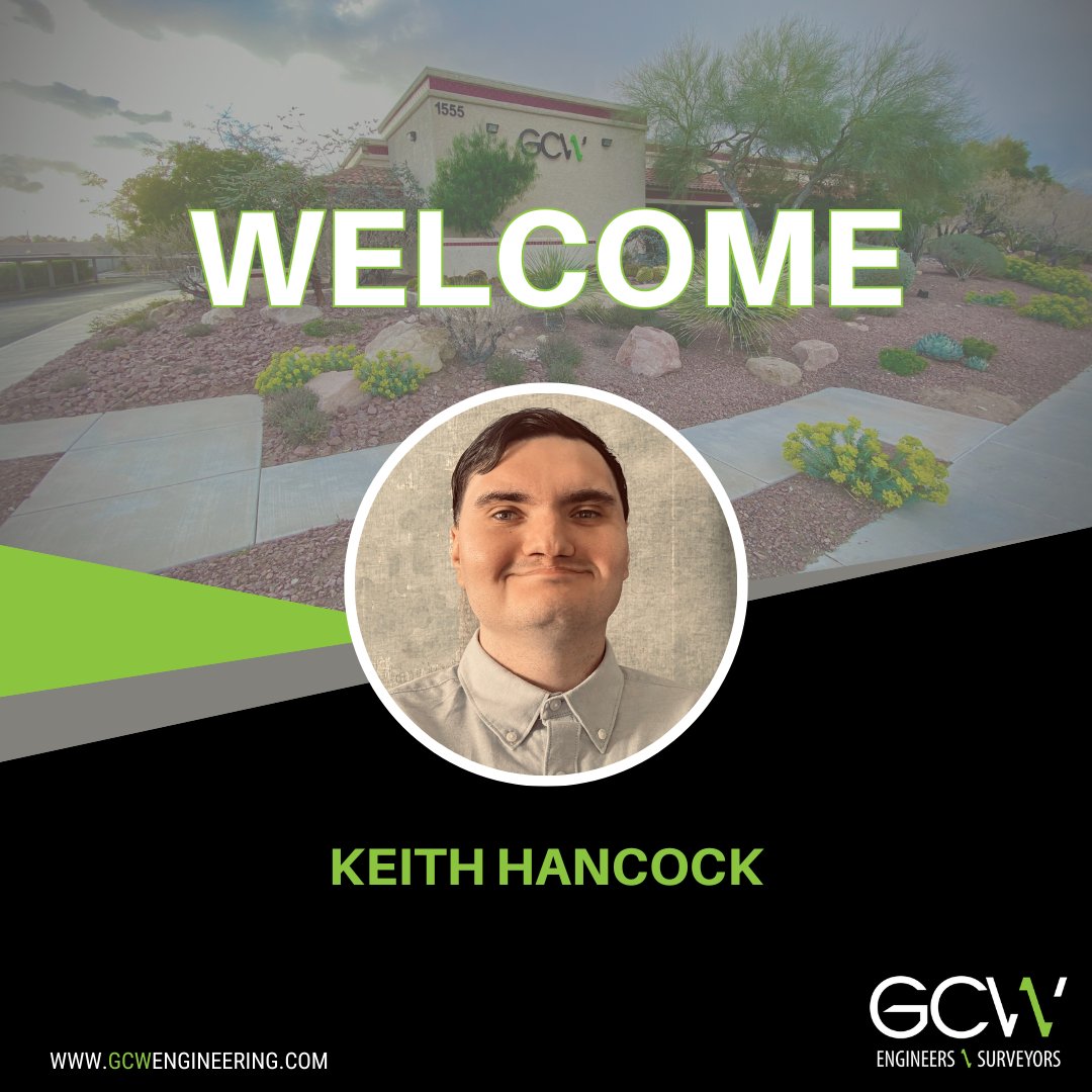 GCW_Eng's tweet image. Please join us in welcoming Keith Hancock as an Instrument Operator for our Survey division, in our Las Vegas office! Welcome to the team, Keith! #newfaces #lifeatGCW #landsurveying