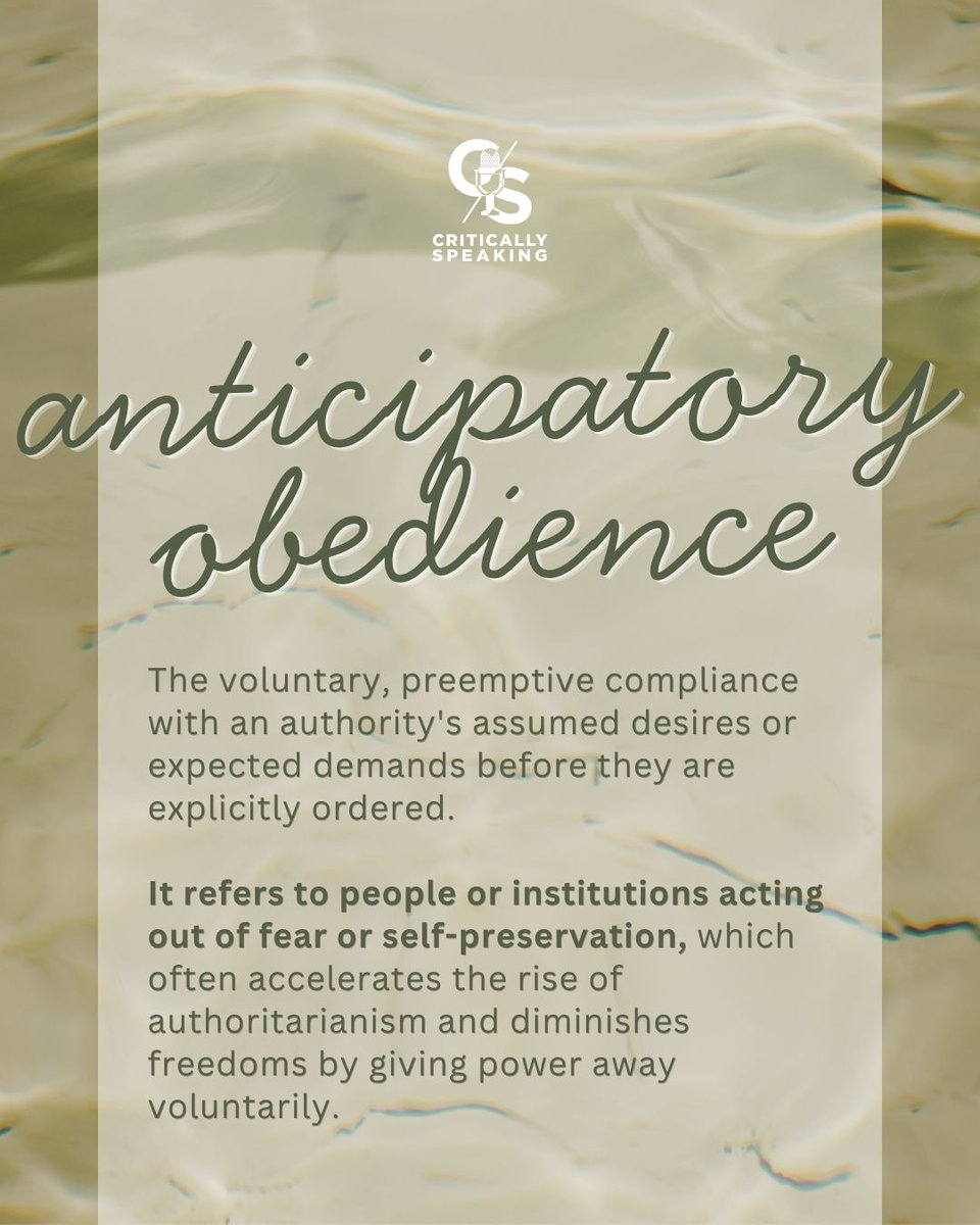 critispeakpod's tweet photo. When does silence become complicity?

Dr. Jeanne Marrazzo watched colleagues who knew exactly what was happening - grants canceled, clinical trial participants cut off from life-saving medications, an anti-vaccine agenda replacing decades of evidence - say nothing. Not because they didn't understand the consequences, but because they did.

She calls it anticipatory obedience.

Dr. Marrazzo was director of the NIAID - the NIH institute responsible for the majority of the world's infectious disease research — and she pushed back. She filed a whistleblower complaint and was fired three weeks later.

The infrastructure that made the United States the global leader in biomedical research is being dismantled in real time. Most of the people who could say something aren't saying it.

Dr. Marrazzo said it anyway. This is what it cost her - and what she wants you to know.

🎧 https://t.co/MwC0dWV1cc

#publichealth #NIH @DrJeanneM