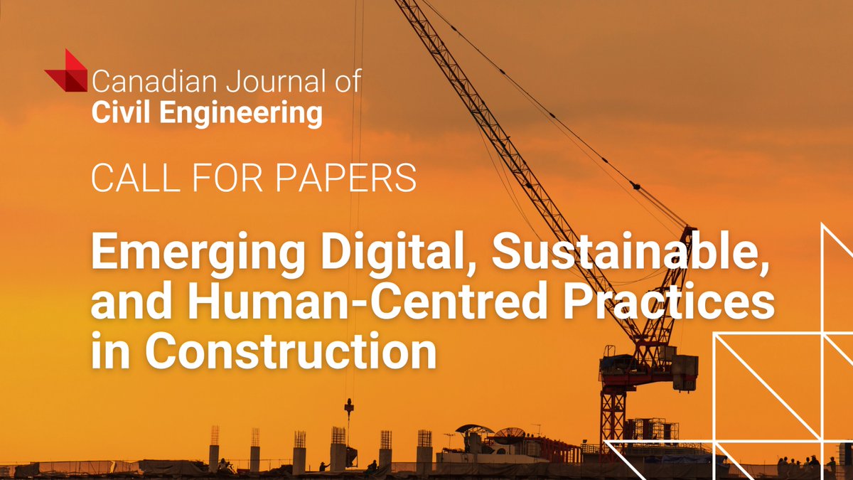 cdnsciencepub's tweet image. From infrastructure resilience to workforce performance, this CJCE collection focuses on evidence-based construction innovation.

Submit your research ▶️ ow.ly/fWlr50YAMoV

 #CivilEngineering #ConstructionTech