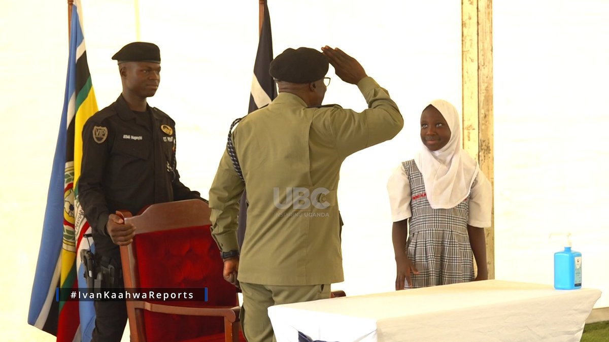 ubctvuganda's tweet photo. Earlier Today: IGP Abas Byakagaba hosted Sir Apollo Kaggwa Primary School pupils at Naguru Police Headquarters during a courtesy visit appreciating key police directorates. 

#UBCNews | https://t.co/0YafF0ffWG https://t.co/sFq9jxUWrg