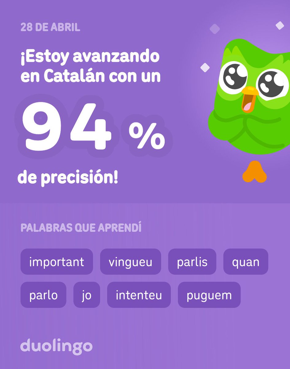 luisroa67's tweet photo. ¡Estoy aprendiendo Catalán en Duolingo! Es gratis, divertido y efectivo. https://t.co/hg1DeaQf60