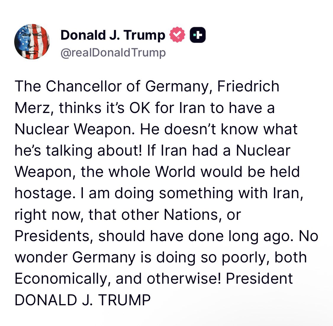 Donald J Trump Posts TruthSocial tweet media