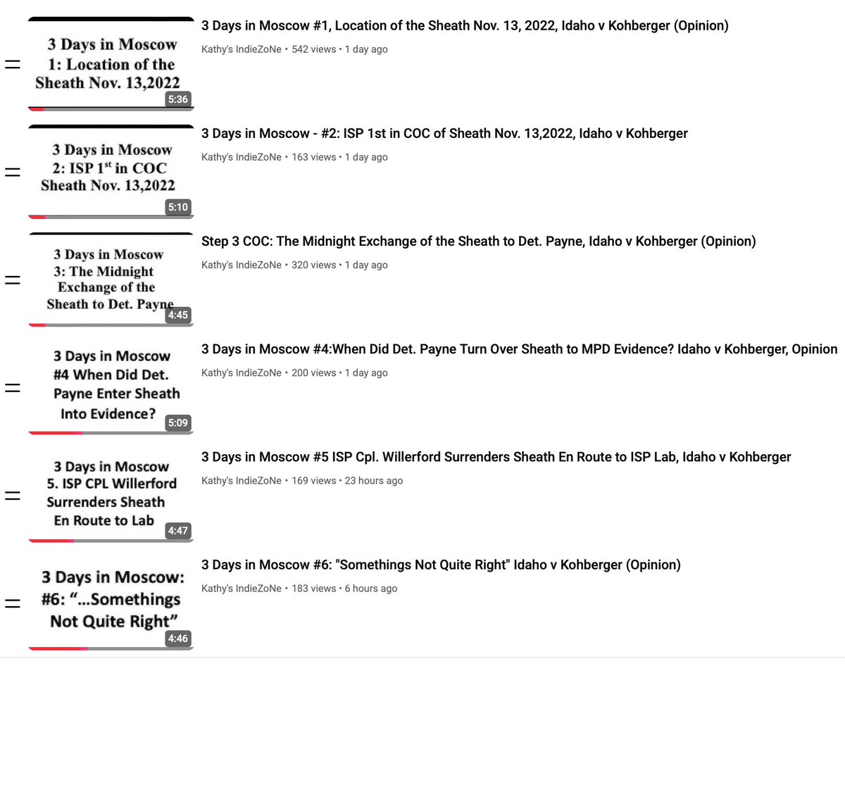 TgCz76's tweet image. LINK--) youtube.com/playlist?list=…
3 Days in Moscow. Join us as we retrace the chain of custody of the sheath. Idaho v Kohberger. #Idaho4 #BryanKohberger