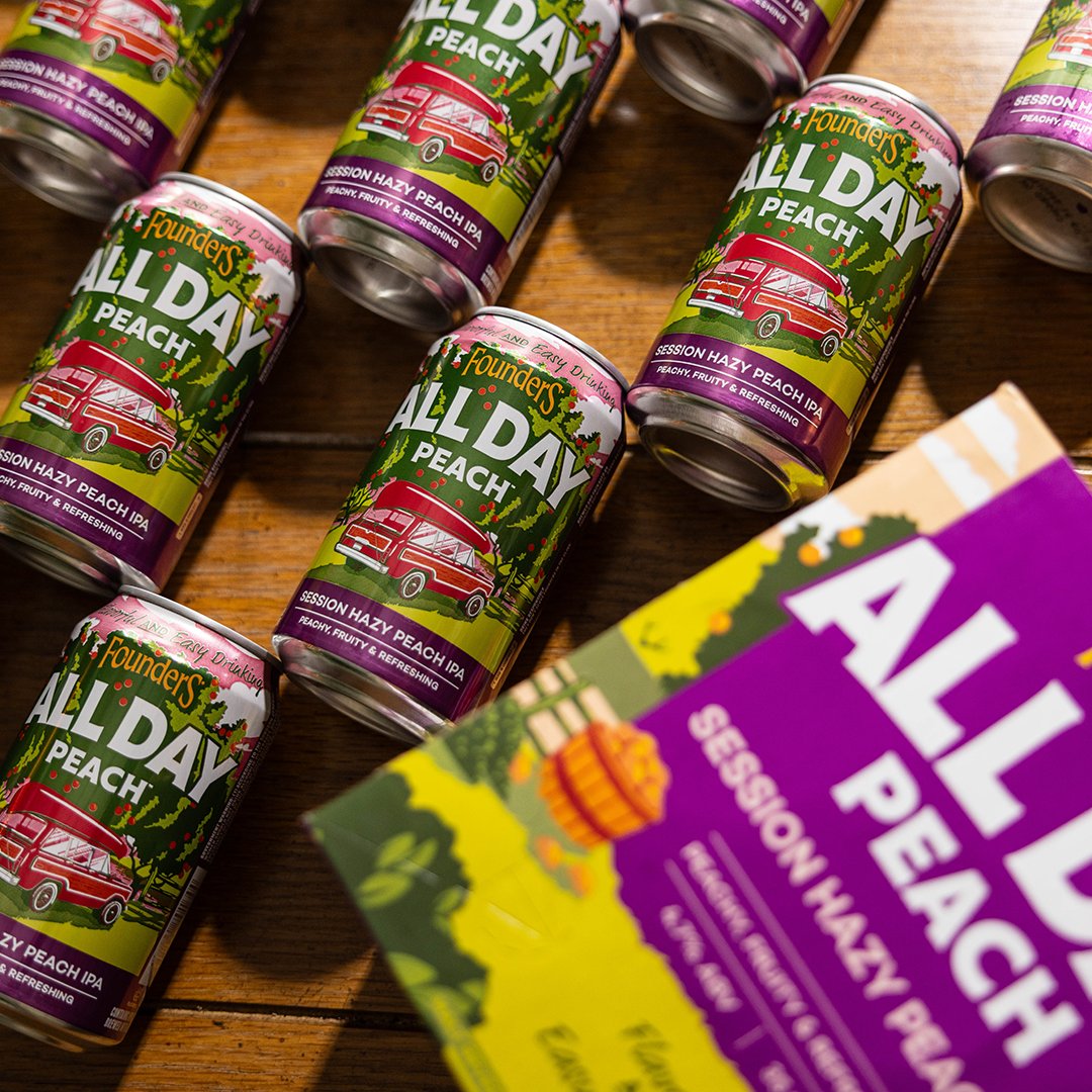 foundersbrewing's tweet photo. All Day Peach is bringing the bright, fruity vibes. This beer is wildly juicy and endlessly drinkable. Have you tried it yet?

Click the link to find All Day Peach near you! https://t.co/Oq9Hgb52rK https://t.co/p9qj1os33G