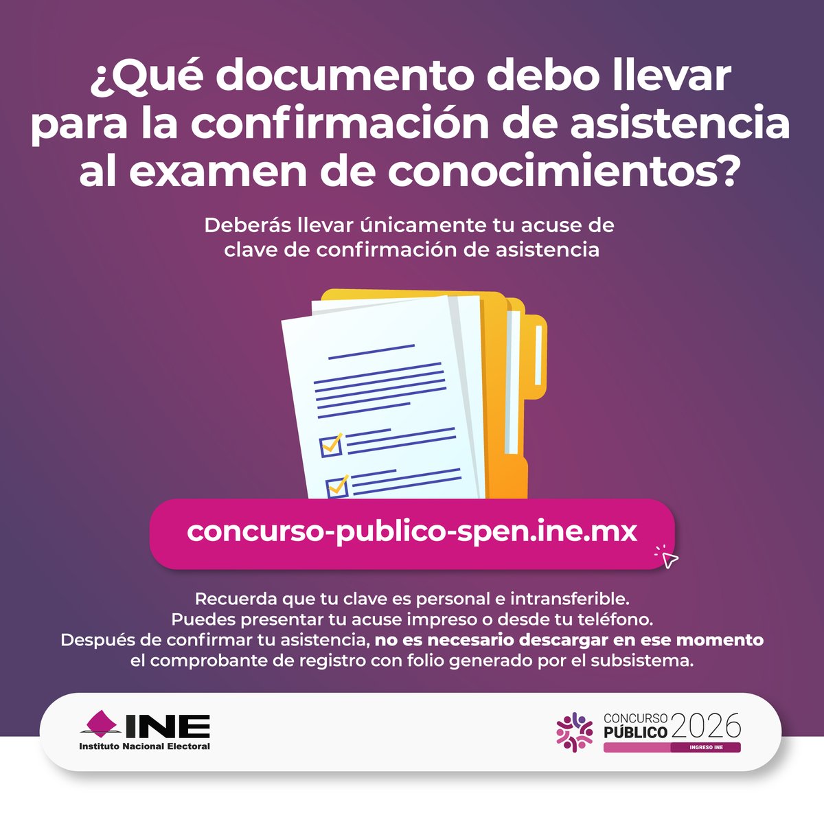 IEEZcs's tweet photo. ✅ ¡Aún estás a tiempo!
Confirma tu participación en el Concurso Público del Servicio Profesional Electoral Nacional.
💻 Ingresa: https://t.co/g7r1aZHB1A
Descarga tu clave y acude a tu Junta Local o Distrital.

⏰ Tienes hasta el 30 de abril
ℹ️ Más info en @INE Zacatecas https://t.co/7gLwtagD3R