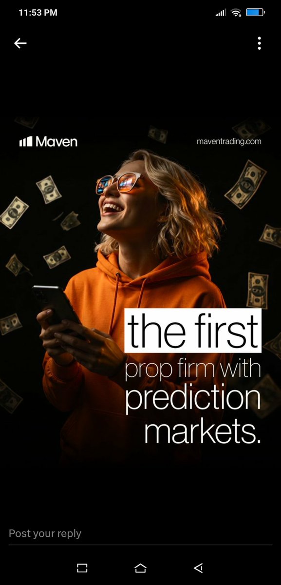 Prince1261827's tweet photo. @maventrading @traderjon  prediction market Polymarket ..
Just checked the new account model by @Maventrading 👀

Looks powerful and trader friendly 🔥

My prediction: This new model will attract more traders and change the game 🚀

@traderjon #forex #trading https://t.co/KfIkH7RQmc