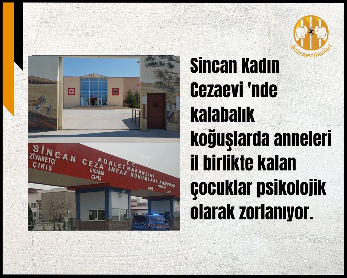 Sincan Kadın Cezaevi’nde birçok hak ihlali yaşanıyor. Keyfi uygulamalar ile görüş yasakları getiriliyor.

SincanKadın Cezaevi