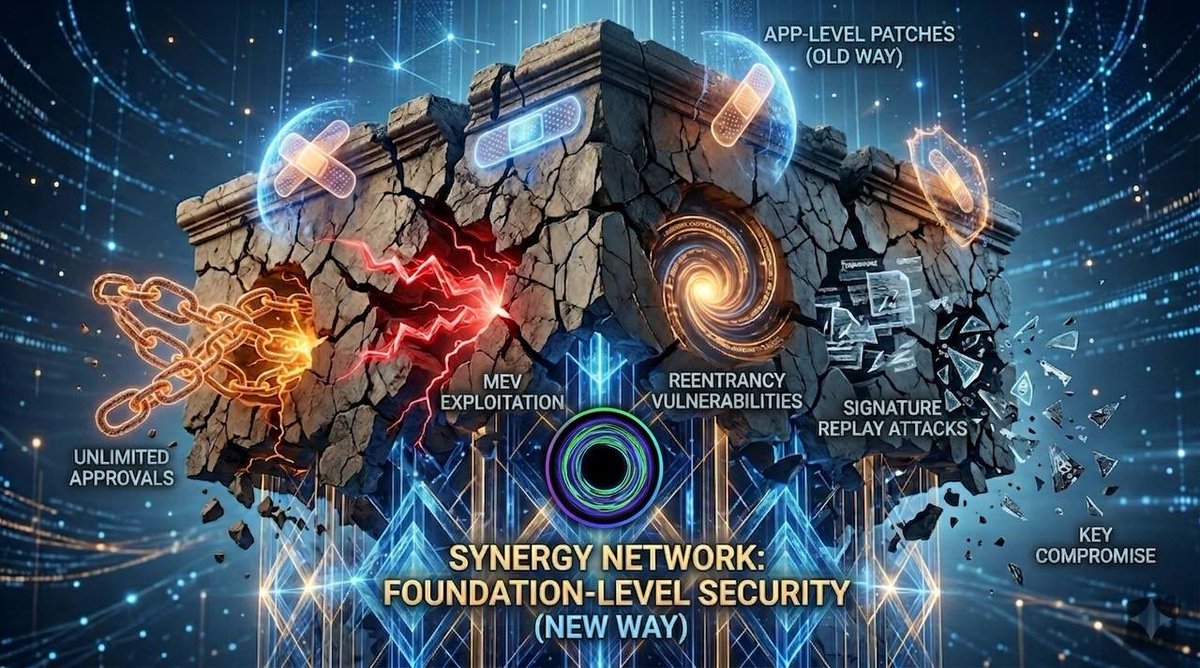 SynergyNetHQ's tweet photo. 1/
Most blockchain failures aren’t random.
They come from how early systems were designed.

Old assumptions. New risks.
And the cracks are starting to show. https://t.co/qy24WJd6Ey