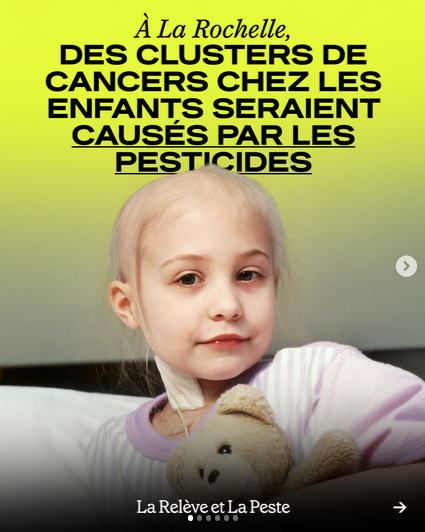 NonHumain's tweet image. instagram.com/p/DXpI79OjjAs/…
Une honte absolue… En #CharenteMaritime, près de #laRochelle, l'explosion de cancers pédiatriques inquiète les associations environnementales dans une région céréalière utilisant de nombreux #pesticides.