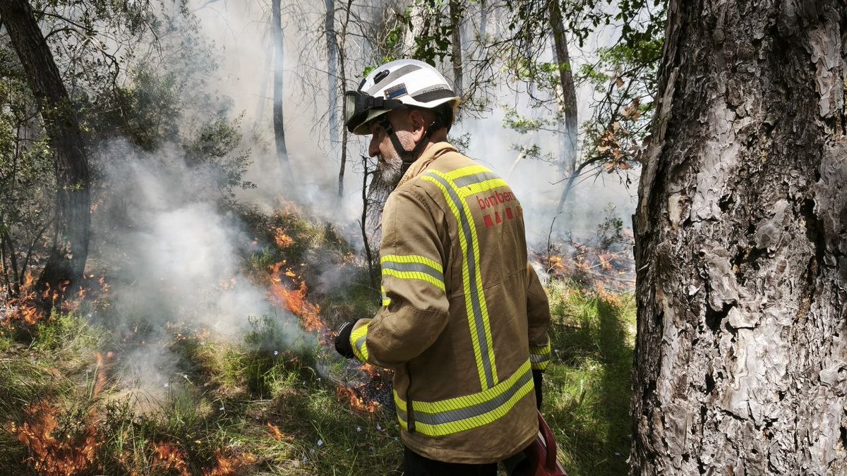 bomberscat's tweet photo. Avui hem fet una crema #rxfire a Cardona #RECentre
amb #bomberscat #GRAF
Jornades de formació per bombers en pràctiques i per experts europeus que investiguen els efectes de les cremes, amb col·laboració del @ctforestal https://t.co/mOfWatkLfB