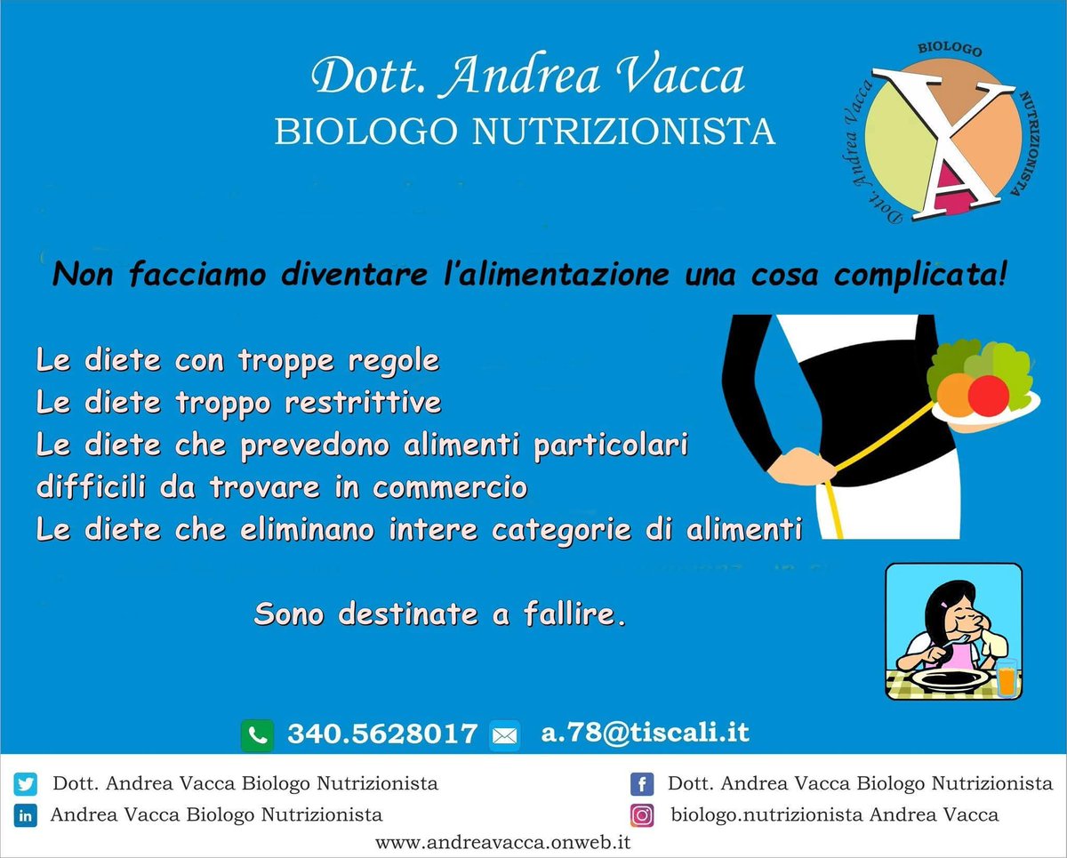 dott_vacca's tweet image. 👉 Mangiare correttamente:
non significa fare digiuni, eliminare intere categorie di alimenti o andare alla ricerca di super alimenti.
👉 Mangiare correttamente
significa trovare un equilibrio senza escludere alcun alimento.

#nutrizionista #dieta #cagliari