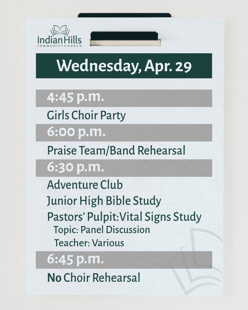 IHCCministry's tweet image. Join us tomorrow night at Indian Hills for music rehearsals, Bible studies, and children's programs—there’s something for every age group! #WednesdayNightService #Church #LincolnNE #BibleStudy #IndianHillsCommunityChurch
