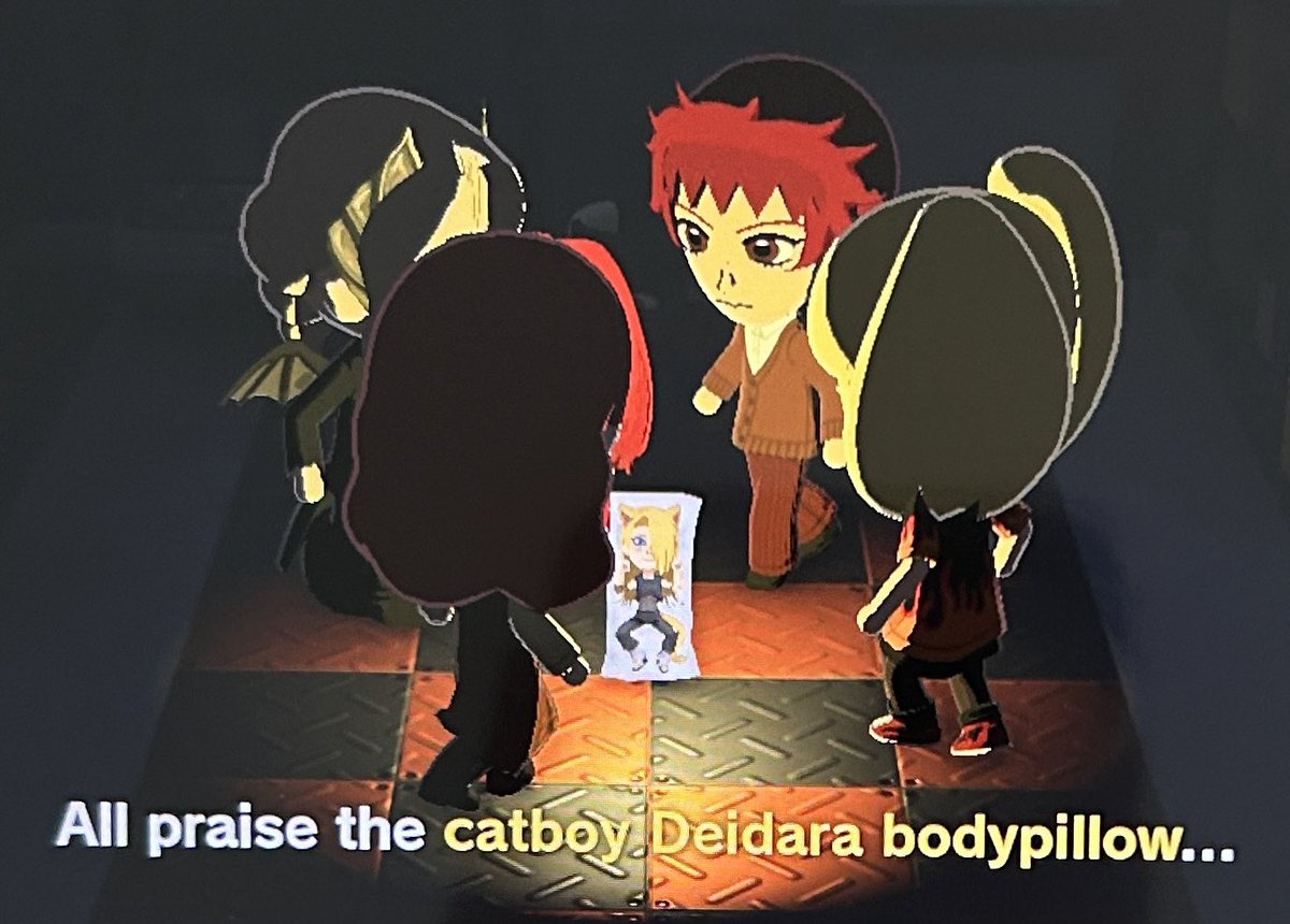 all praise the catboy deidara bodypillow