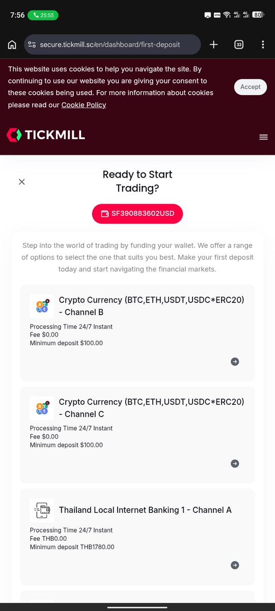 Cryptoweb3xyo's tweet photo. 🔥 Tickmill 泰国🇹🇭 实盘供应
✅ 手机号认证 ✅ 支持BTC/ETH/USDT入金 ✅ 泰国银行卡可用 ✅ 稳定交易，长期在线
🌍 同步供应： 🇧🇷巴西 🇵🇪秘鲁 🇨🇴哥伦比亚 🇩🇴多米尼加
📦 支持批量｜长期合作 📩 需要请私信
#Tickmill #Forex #外汇 #KYC #泰国 #巴西 #秘鲁 #哥伦比亚 #多米尼加 https://t.co/zTpv20nNuP