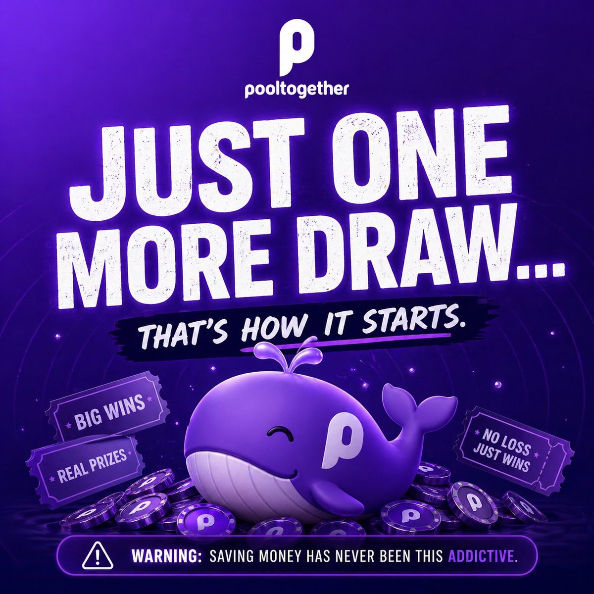 nsiberry005's tweet photo. ⚠️ Warning: May cause unexpected wealth… or an unhealthy obsession with “just one more draw.”
#PoolTogether #Crypto https://t.co/Ecglg1VEcp