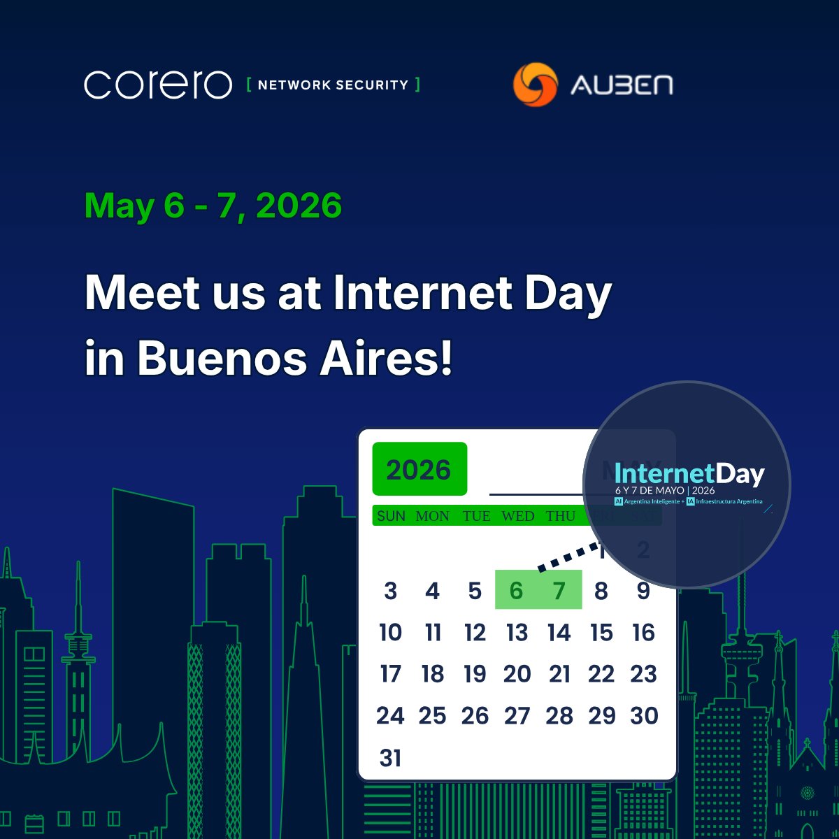 Corero's tweet image. We're heading to #InternetDay2026 — and we're looking forward to connecting with the ISPs, carriers, and #network operators who keep Latin America online.

Let's talk about what automated #DDoS protection looks like for networks at scale.

🔗 hubs.li/Q04dKkqZ0