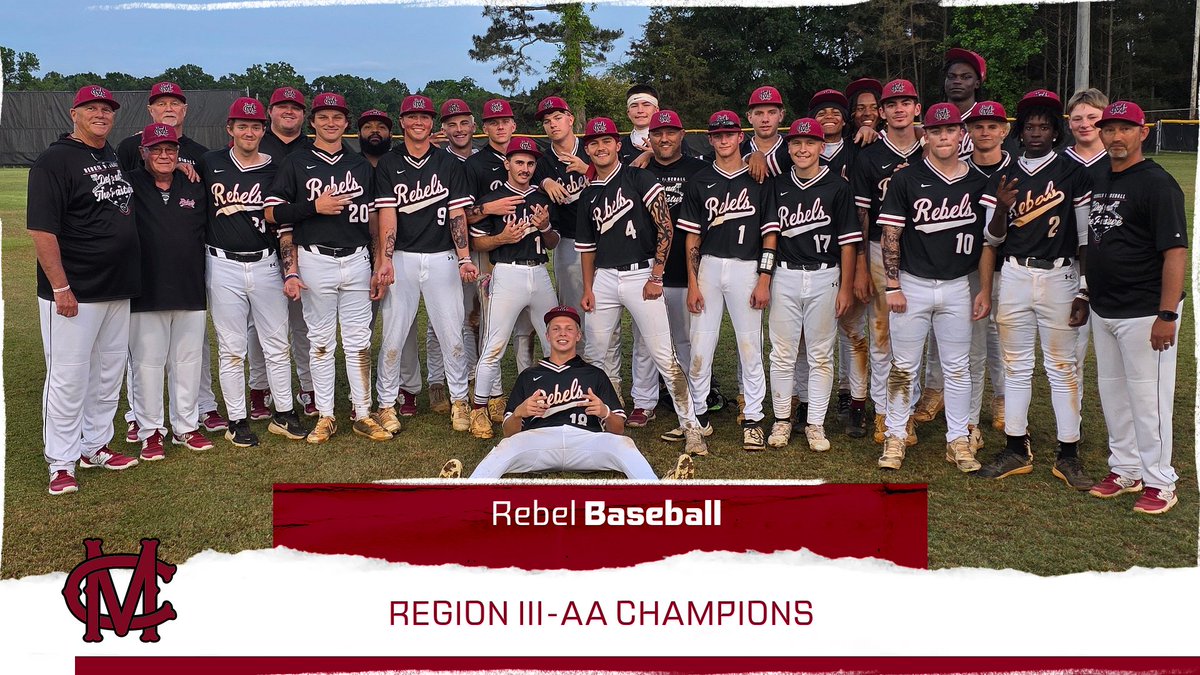 MCRebelBaseball's tweet photo. The Rebels defeated Chester 15-5 in the final game of the season to win the Region Championship. We return to action next week in the playoffs. 

#EverythingMatters https://t.co/Nj95Udwpww