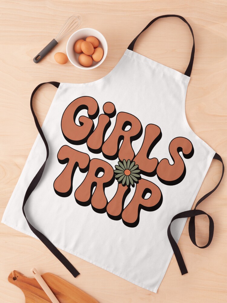 dami_store's tweet image. Get ready for the ultimate getaway with this trendy retro "Girls Trip" design! Featuring a groovy 70s typography and a cute daisy flower, it's the perfect matching outfit for your travel squad, bachelorette party, or summer weekend. #notebook #scarf #apron #girl #girlstrip #girls