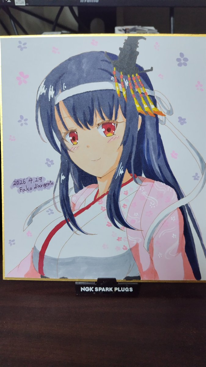 であすちーむ　うな丼　直筆色紙　パズドラ　ヘラ 全艦東、色紙を追加しておきます はい
