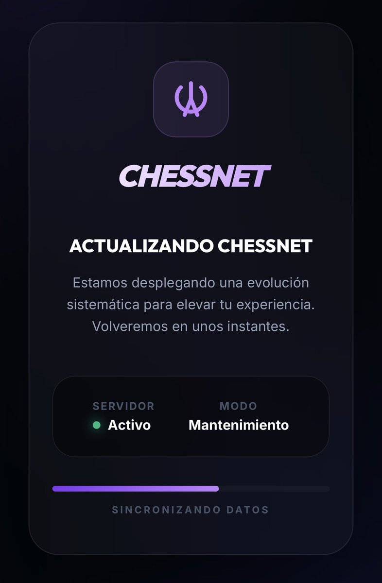 chessnetapp's tweet photo. ⚙️Mantenimiento⚙️ https://t.co/LWkIour7vH