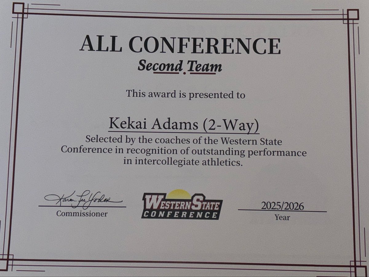 kekaiadams2024's tweet image. 2026 Western State All Conference Second Team (2-way)
#thankful