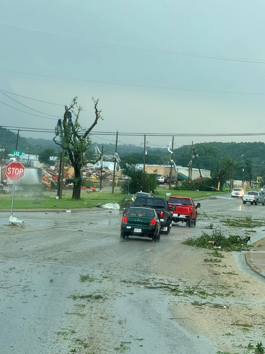 Storm damage has been reported in the area of Washington Avenue and Mineral Wells Highway in Mineral Wells (west of Fort Worth).