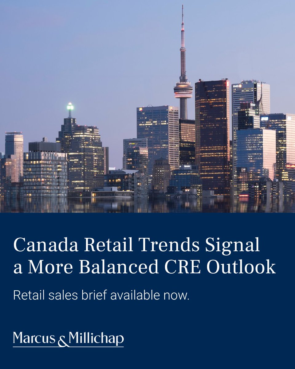 MMREIS's tweet image. Canada’s retail trends are beginning to shift.

As consumers focus more on essentials, these patterns are contributing to a more balanced commercial real estate outlook, from retail to industrial.

Read the full brief: ow.ly/oHO150YRvMi

#cre #commercialrealestate #canada