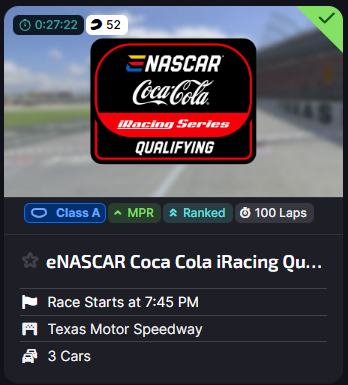 ItzGoatATL's tweet image. My 1st @eNASCARSeries race! Gonna get ready to bring the heat for next season #GOAT #nascar #iracing