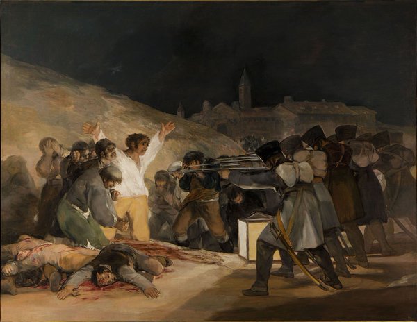 On this day in 1808, the French army in Madrid ruthlessly puts down a two-day revolt by civilians resisting the occupation. The 'Dos de Mayo Uprising' is later commemorated in paintings by the artist Francisco de Goya.