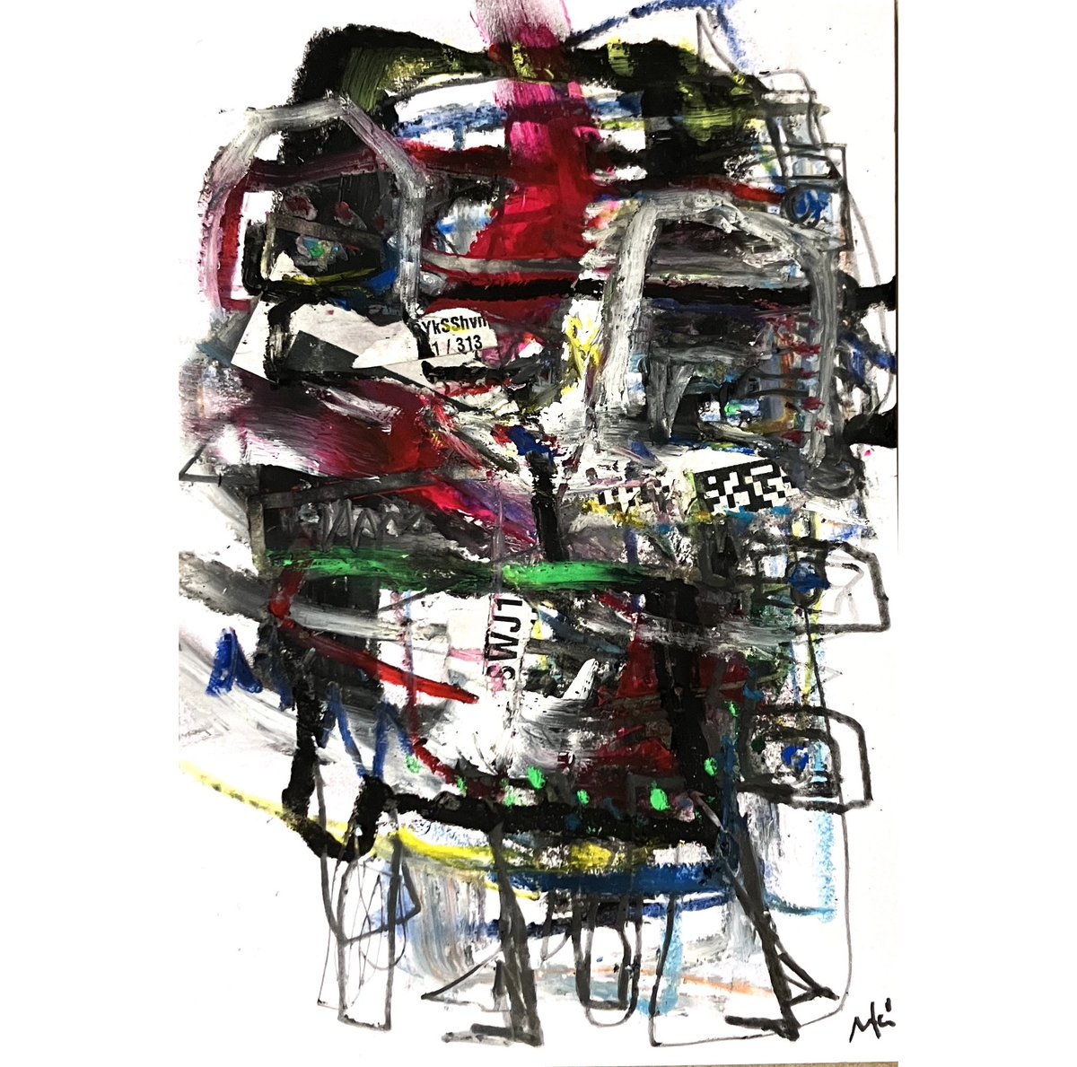 maki_hon's tweet image. お絵描きです^ ^

#abstract #painting #お絵描き