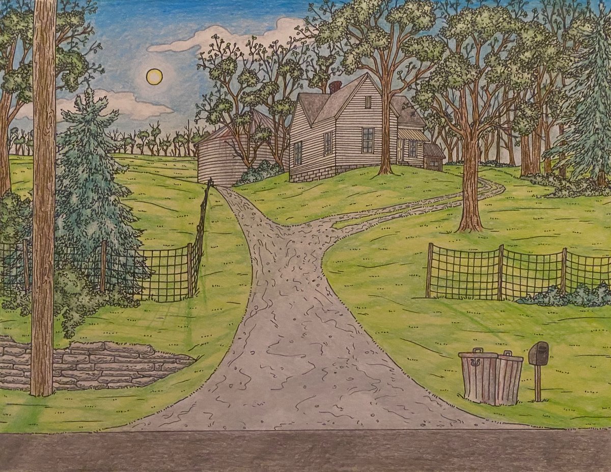 manisnormal's tweet image. #traditionalart #coloredpencils #ink