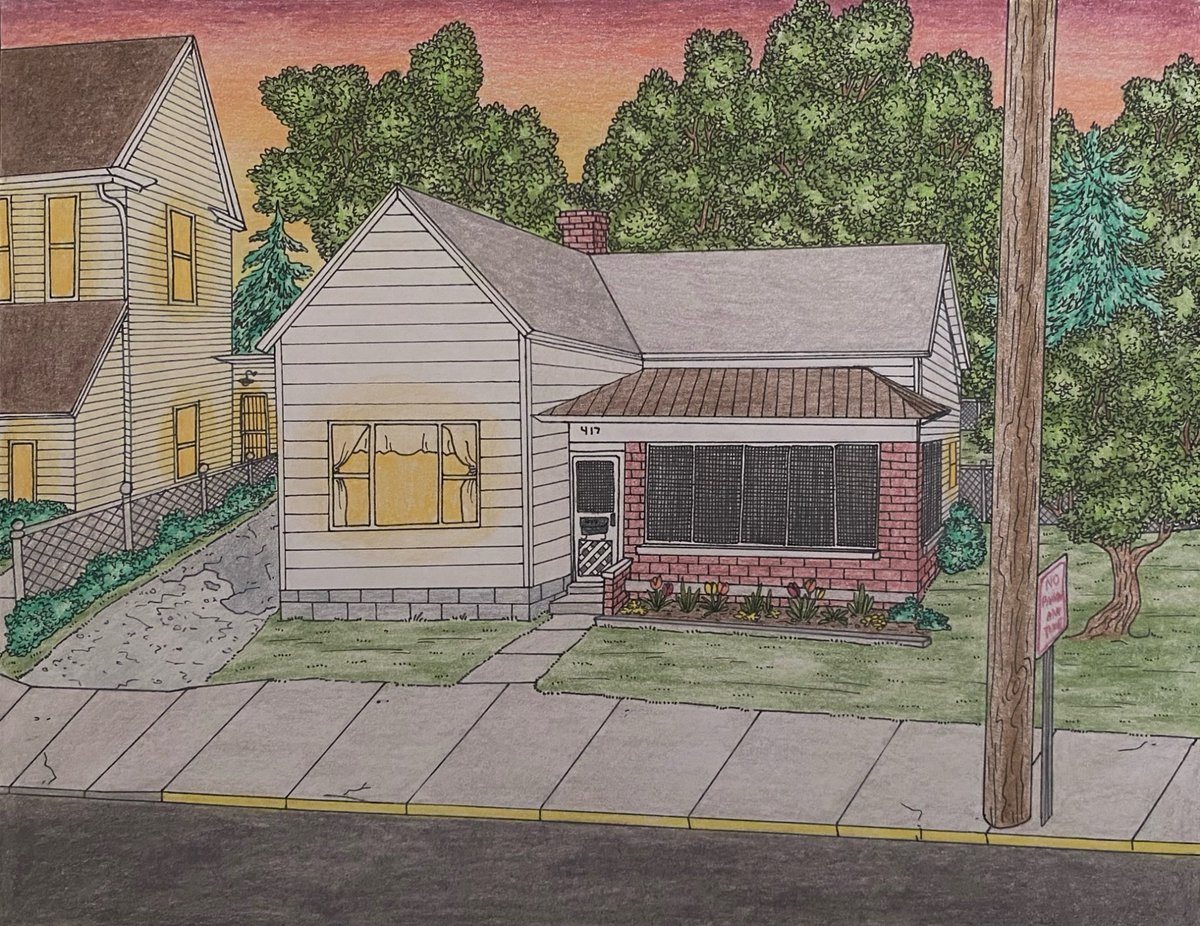 manisnormal's tweet image. #traditionalart #coloredpencils #ink