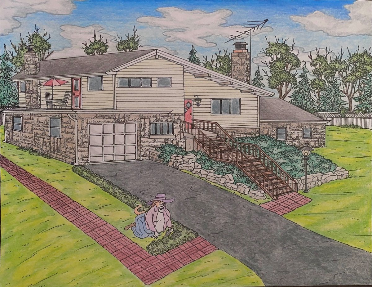 manisnormal's tweet image. #traditionalart #coloredpencils #ink