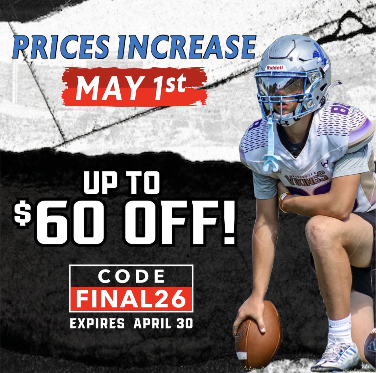 sifootballcamps's tweet image. Only a few days left to save before prices increase on May 1st! Register now at footballcamps.com or over the phone at 301-575-6480 - Use code: FINAL26 to save UP TO $60! Deal expires April 30th!
#sifootballcamps #trainwiththebest