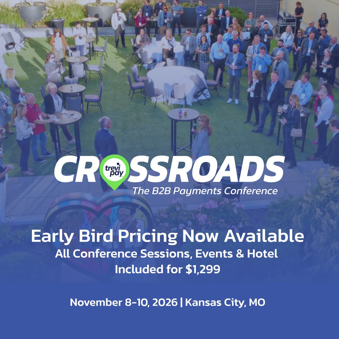 TreviPayXroads's tweet photo. Everything you need for Crossroads in one pass.
Sessions, networking events and hotel stay all included for $1,299 with early bird pricing.
Don’t wait.
https://t.co/apjdq8uM2d
#MeetMeAtCrossroads https://t.co/bpNVxDFfya