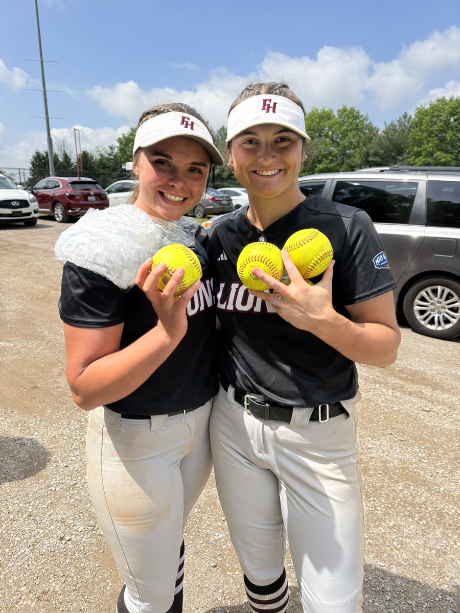 FHUsoftball_'s tweet photo. The Lady Lions showed out this past weekend in their series against Georgetown in Kentucky. 

Myleah Hardy continued her dominant stretch at the plate, launching three home runs! Hannah Jones matched that energy with two home runs of her own! 

Beyond proud of theses ladies🦁💛 https://t.co/kiexSYBpxu