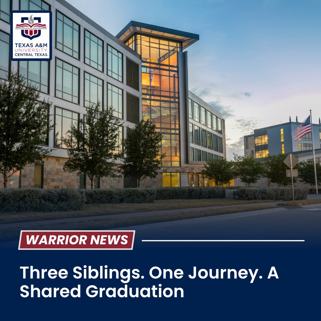 TAMUCT's tweet image. From Ghana to Central Texas, three siblings are preparing to cross the stage together this May 🎓

Read more here: bit.ly/4t2IR9s

#TAMUCT #WarriorPride #Graduation #CentralTexas
